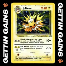 Jolteon - 4/64 - Holo Rare - Jungle - Pokemon Card - LP - Image 1