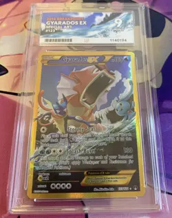 Pokemon Gyarados EX TCG Gold Secret Rare Card 123/122 2016 XY Breakpoint ACE 9 - Image 1