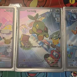 Pokemon TCG First Partner Illustration Series 1 Gen 4, Chimchar, Turtwig, Piplup - Image 3
