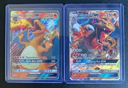 Pokemon Charizard GX 9/68 Hidden Fates & Burning Shadows 20/147 Bundle LP - Image 1