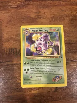 Pokemon TCG Weezing 50/132 Gym Challenge Uncommon Card Koga's Weezing - Image 1