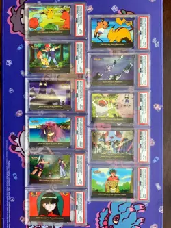 Pokemon Topps 2000 TV PSA Graded 11-Card Bundle (Grades 8-9, incl. Mint Foils) - Image 1