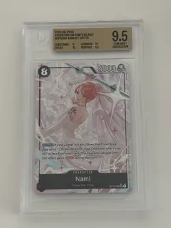 Bandai One Piece Card Game Nami OP15-086 Alt Art SR Foil EN 2026 BGS 9.5 - Image 1