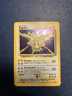 Pokemon 1999 Base Set Unlimited: Zapdos (16/102) LP Holo - Image 2