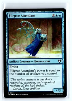 FOIL Filigree Attendant Commander Masters - MTG Magic the Gathering Card - Image 1