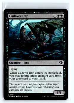 FOIL Cadaver Imp Commander Masters Common - MTG Magic the Gathering Card - Image 1