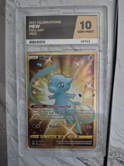 Pokemon TCG Celebrations Mew Card 025/025 Ace 10 2021 Gem Mint Full Art - Image 1