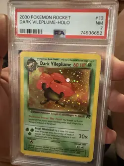 Pokemon TCG Dark Vileplume Team Rocket Holo Rare 13/82 PSA 7 (2000) - Image 1