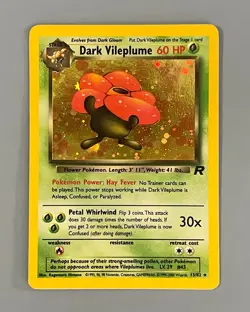 Pokemon Dark Vileplume Holo 13/82 Team Rocket Vintage 2000 WOTC Rare LP - Image 2