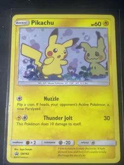 Pokemon 2019 Pikachu SM162 Sun & Moon Black Star Promo Holo Card TCG - Image 1