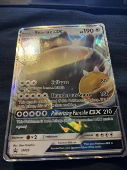 Pokemon TCG Snorlax GX Sun Moon SM05 Promo Jumbo Card - Image 1