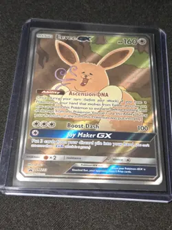 EEVEE GX Pokemon TCG Card SM233 SM Black Star Promo English Full Art Rare SIR NM - Image 1