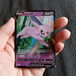 Espeon v SWSH201 Ultra Rare Holo Black Star Promo Pokemon Card - Image 1