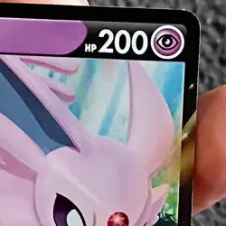 Espeon v SWSH201 Ultra Rare Holo Black Star Promo Pokemon Card - Image 4
