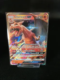 Pokemon TCG Jumbo Charizard GX Holo Card Black Star Promo SM195 Mint Condition - Image 1