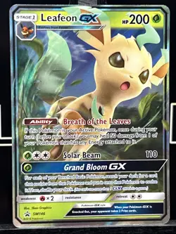 Leafeon GX SM146 Sm Holo Sun & Moon Black Star Promo Pokemon Card - Image 3