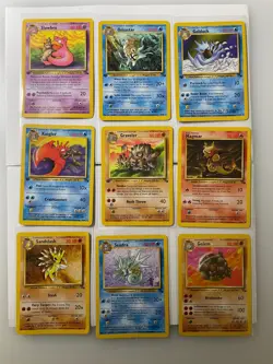 Pokemon Fossil Uncommon Lot 9 Cards Mostly 1st Edition WOTC Vintage LP - Image 1