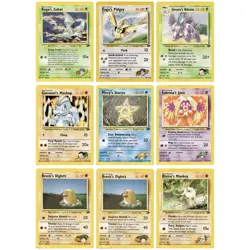 Vintage Pokemon Gym Challenge Lot 9 Cards WOTC 2000 Koga Giovanni Misty Played - Image 1