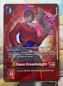 Digimon Card Game Owen Dreadnought BT21-081 Alternate Art Foil LP - Image 1