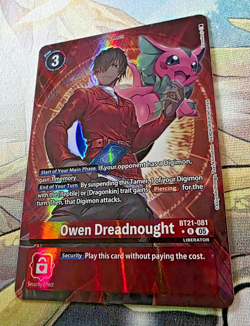Digimon Card Game Owen Dreadnought BT21-081 Alternate Art Foil LP - Image 2