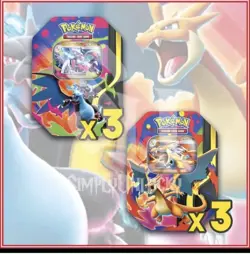 Pokemon TCG Mega Charizard X&Y ex Tins Case Of 6 Sealed - Image 4