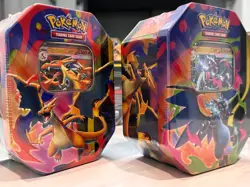 💥Pokemon TCG: Mega Charizard ex Tins X + Y Sealed and Pristine| Set of 2💥 - Image 3