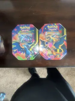 Pokemon TCG Mega Charizard ex X & Y Tins Sealed SET OF 2 BRAND NEW SHIPS ASAP - Image 1