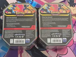 Pokemon TCG Mega Charizard Y ex & Mega Charizard X ex Tins Bundle New & Sealed - Image 2
