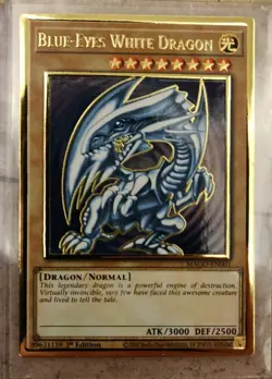 YuGiOh! Card "Blue-Eyes White Dragon" - Maximum Gold 1st Edition NM - MAGO-EN001 - Image 3