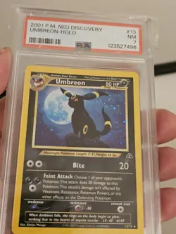 Pokemon TCG NM Umbreon 13/75 Neo Discovery Unlimited Holo Rare NEAR MINT - Image 1