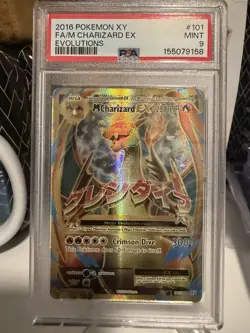 The Pokemon Company M Charizard EX 101/108 Evolutions Secret Rare FA Holo PSA 9 - Image 1