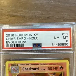 Pokemon XY Evolutions 2016 Charizard Holo Rare 11/108 PSA 8 Graded - Image 4
