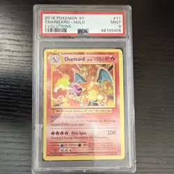 Pokemon 2016 XY Evolutions Charizard 11/108 Holo Rare English PSA 9 - Image 1