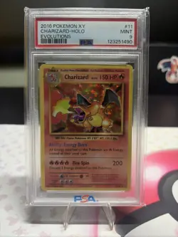 Pokemon TCG XY Evolutions Charizard 11/108 Holo Rare Card PSA 9 Mint - Image 1