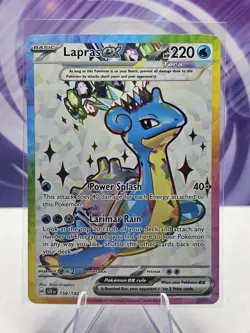 Pokemon TCG Lapras EX 158/142 Stellar Crown Ultra Rare Holo Card - Image 1