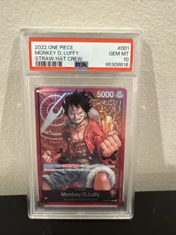 2022 One Piece Monkey D. Luffy Card Straw Hat Crew PSA Gem MT 10 - Image 1