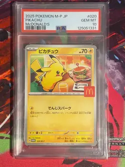 PSA 10 McDonald's Pikachu Promo 2025 020/M-P Japanese Graded Pokemon Card - Image 1