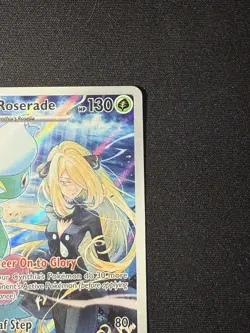 Pokemon TCG Cynthia's Roserade Card Destined Rivals IR Holo Full Art 184/182 NM - Image 3