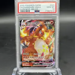 POKEMON CHARIZARD VMAX 020/189 DARKNESS ABLAZE 2020 PSA 10 - Image 1