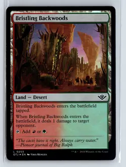 FOIL Bristling Backwoods Outlaws of Thunder Junction - MTG Magic the Gather - Image 1