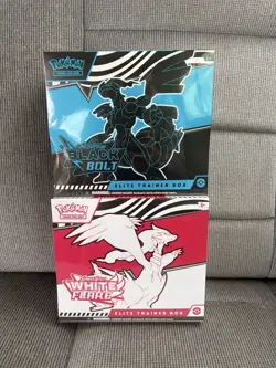 Pokemon Black Bolt and White Flare Elite Trainer Box ETB Set of 2 FACTORY SEALED - Image 1