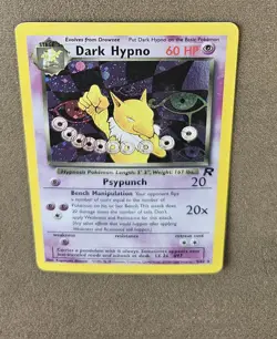 Pokemon Dark Hypno 9/82 Holo Card Team Rocket TCG, Unlimited Rare, WOTC HP - Image 3
