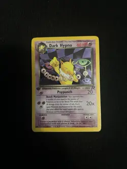 Pokemon TCG Dark Hypno Team Rocket 9/82 Holo Rare Card 1st Edition Near Mint - Image 1