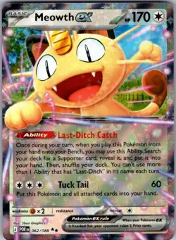 Meowth ex 062/088 Double Rare Perfect Order Pokemon Near Mint - Image 1