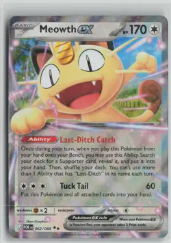 Meowth ex 062/088 Double Rare Perfect Order Pokemon Holo Near Mint - Image 1