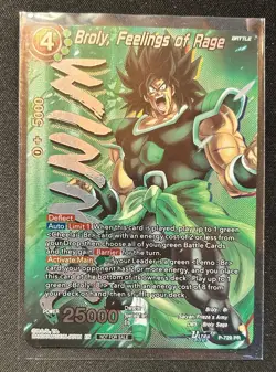 Broly, Feelings Of Rage Dragon Ball Super Card Game Masters WINNER - Image 1