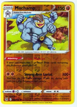 Machamp Holo Rare SWSH11: Lost Origin 088/196 Pokemon TCG Reverse Holo VLP - Image 1
