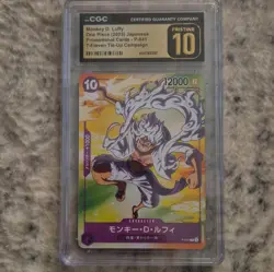 CGC Pristine 10 One Piece CCG 2023 Monkey D. Luffy P-041 Promo JP 7-Eleven - Image 1