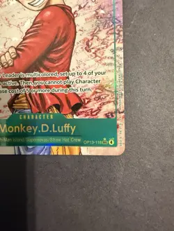 Monkey D Luffy OP13-118 SEC RED Alt Art One Piece Carrying On His Will English - Image 4