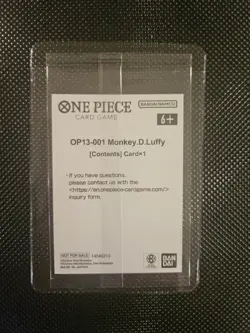 One Piece TCG English Ichiban Kuji Monkey D. Luffy Promo (OP13-001) NEW SEALED - Image 2